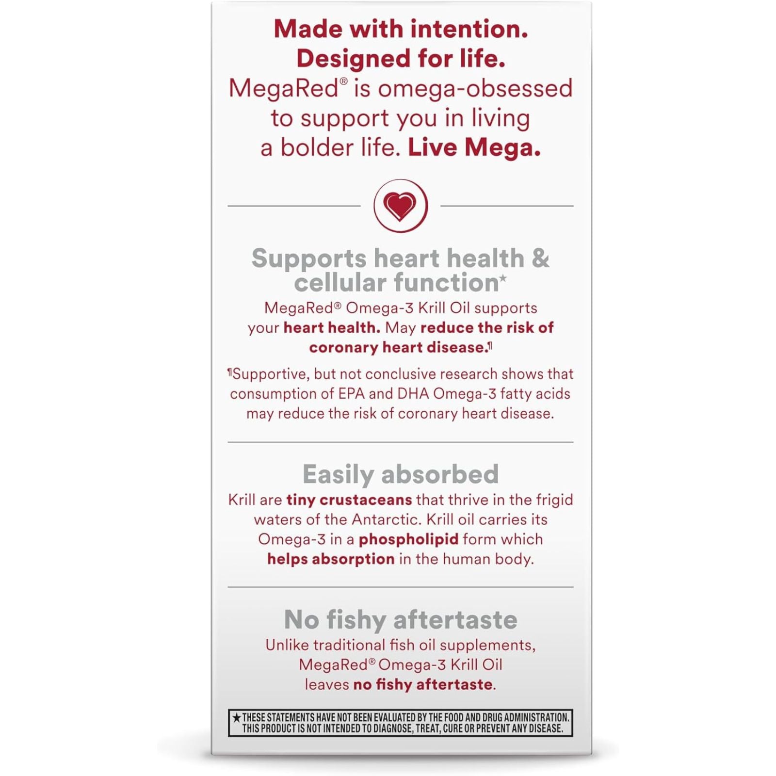 MegaRed Antarctic Krill Oil 750mg Omega 3 80 Softgels Bundle of 4