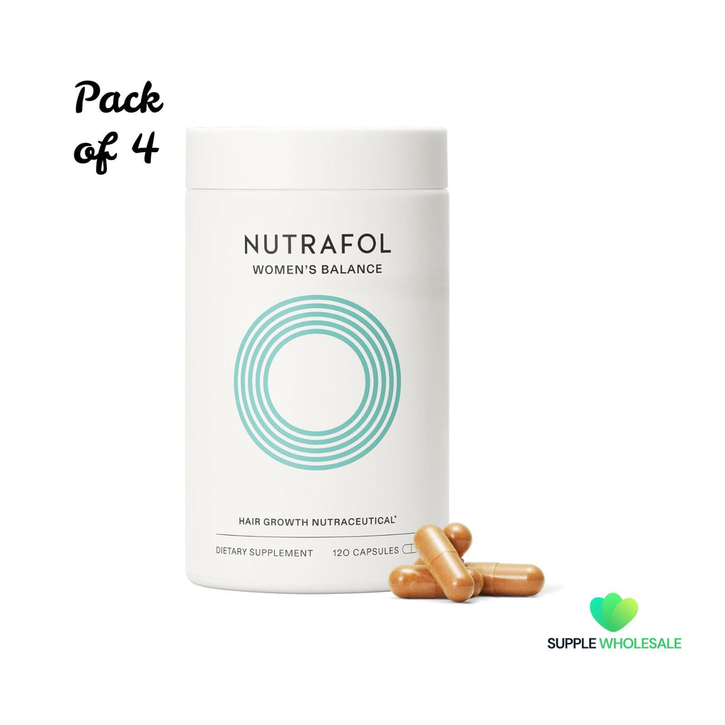 Nutrafol Women’s Balance Hair Growth Supplement 120 Capsules Bundle of 4