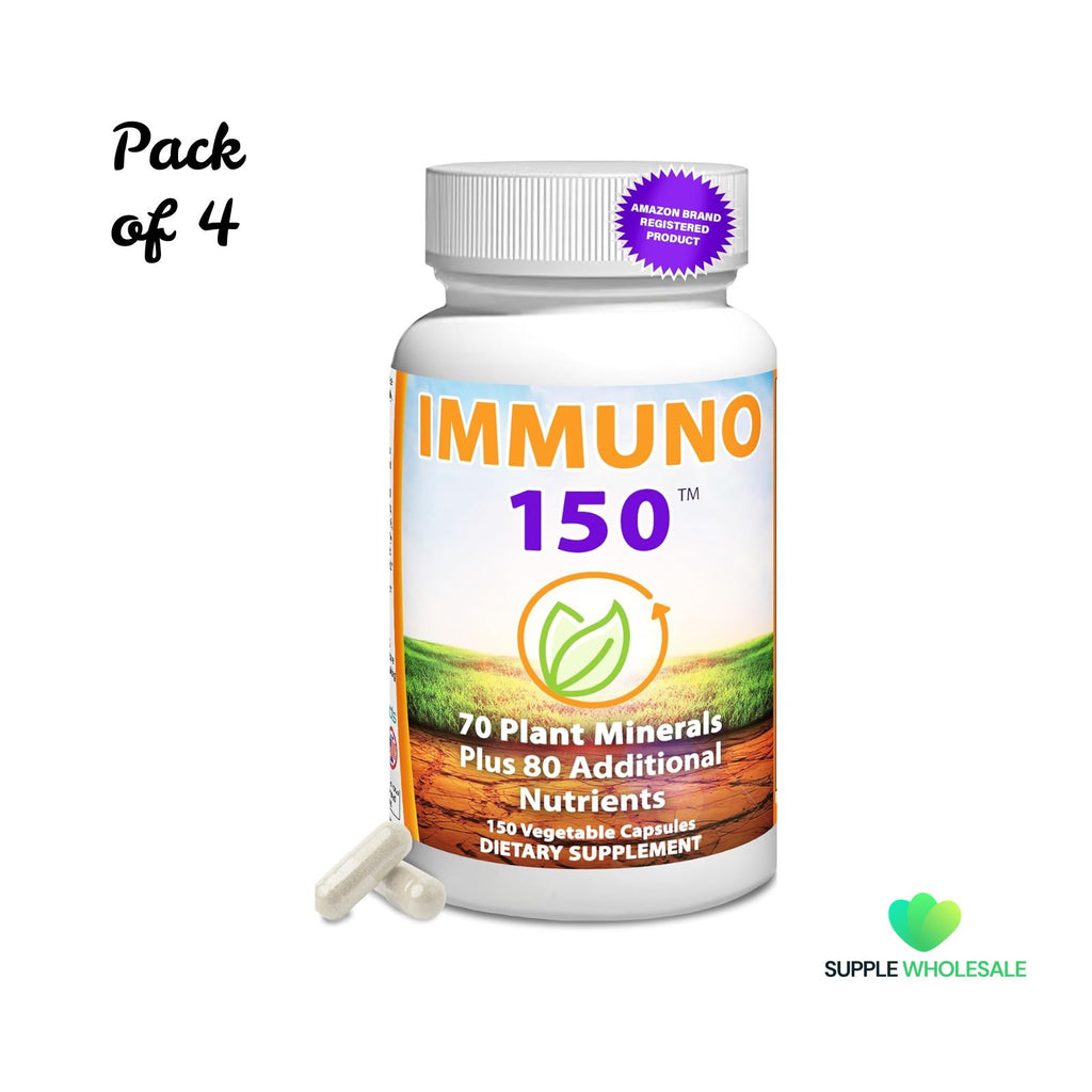 Immuno 150 Immune Support Supplement 150 Vegetable Capsules Bundle of 4