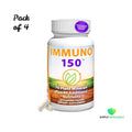 Immuno 150 Immune Support Supplement 150 Vegetable Capsules Bundle of 4
