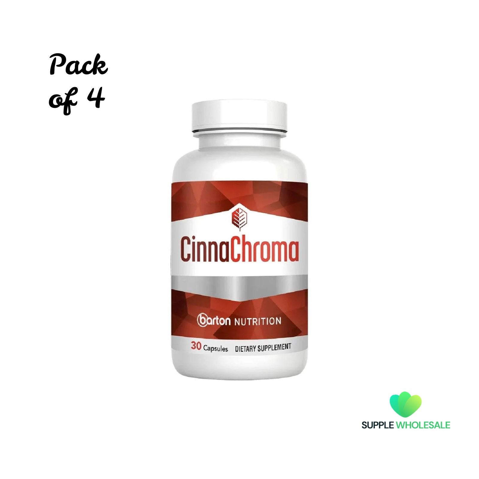 CinnaChroma Advanced Blood Sugar Support with Vitamin D3 Bundle of 4