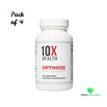 10X Health Optimize Methylated Multivitamin 90 Capsules Bundle of 4