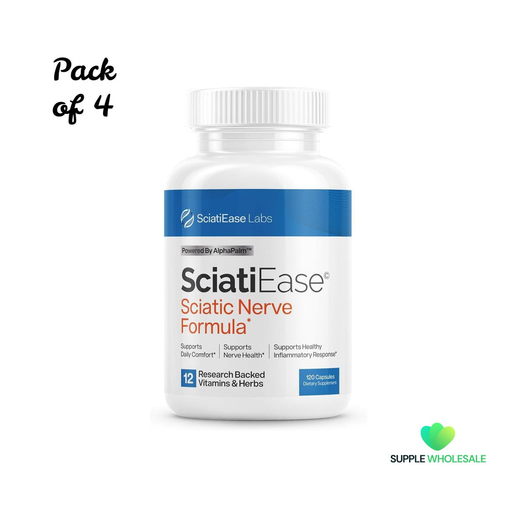 SciatiEase Sciatic Nerve Health Support 120 Capsules Bundle of 4