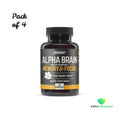 Onnit Alpha Brain Nootropic Memory & Focus Supplement Bundle of 4 – Cognitive Support Capsules for Mental Clarity & Concentration