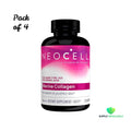 NeoCell Marine Collagen Peptides + Hyaluronic Acid 120 Capsules Bundle of 4