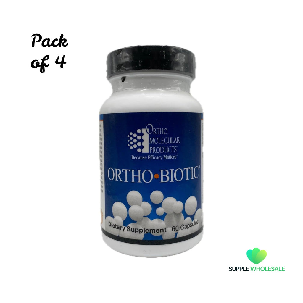 Ortho Molecular Products Ortho Biotic Probiotic Gut Health Supplement Capsules Bundle of 4