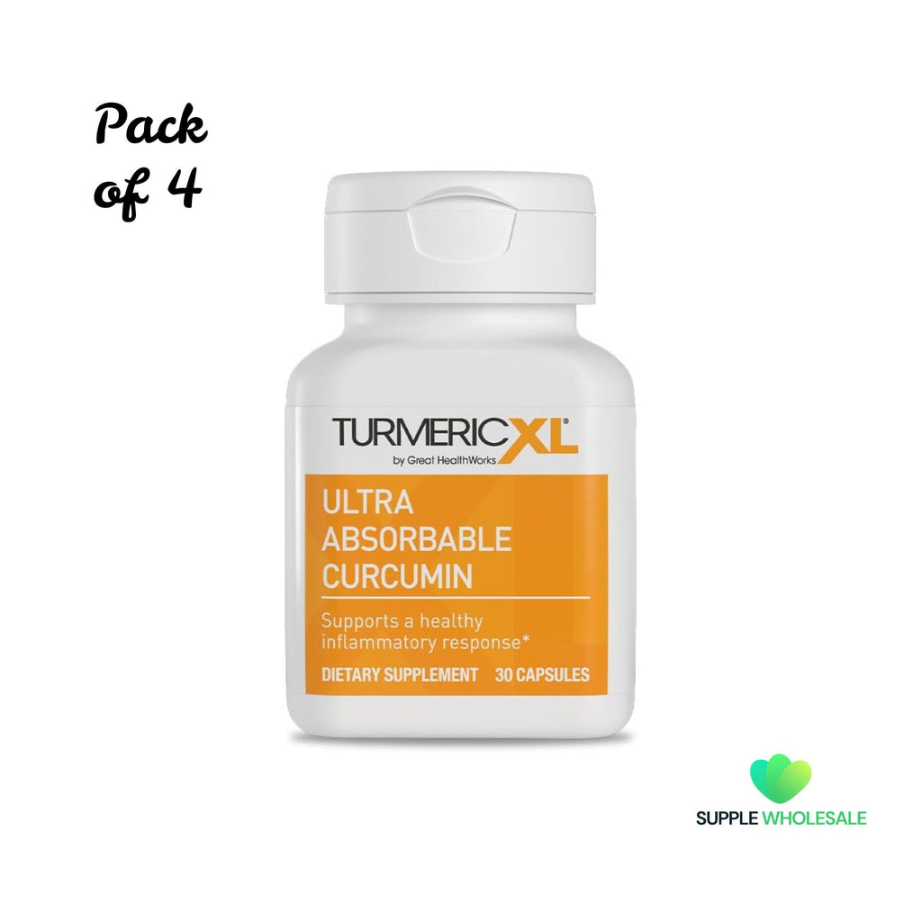 OmegaXL TurmericXL Natural Joint Support 30 Veggie Capsules Bundle of 4