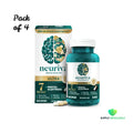 NEURIVA Ultra Decaffeinated Nootropic Brain Supplement for Mental Alertness, Memory & Focus 60 Capsules Bundle of 4