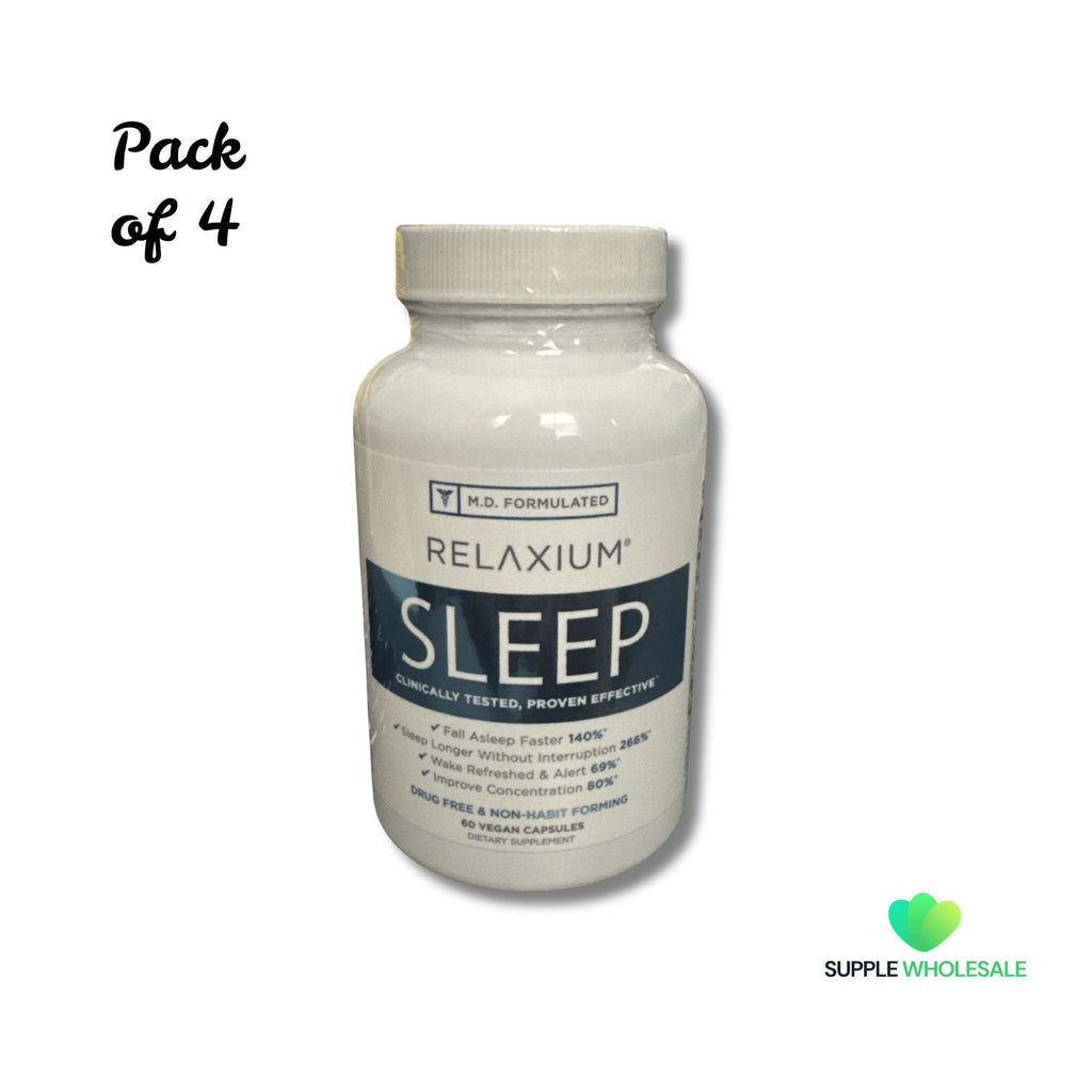 RELAXIUM SLEEP Natural Sleep Support 60 Capsules Bundle of 4