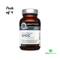 Quality of Life Premium Kinoko Platinum AHCC 750mg 60 Veggie Capsules Bundle of 4