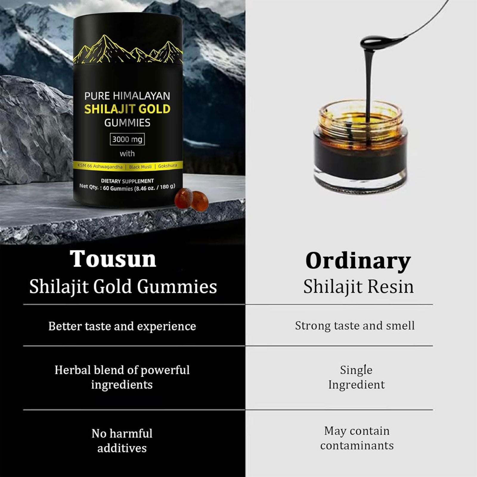 UltimaPeak Shilajit Gummies Alpha Gummies for Men 60 Gummies Bundle of 4