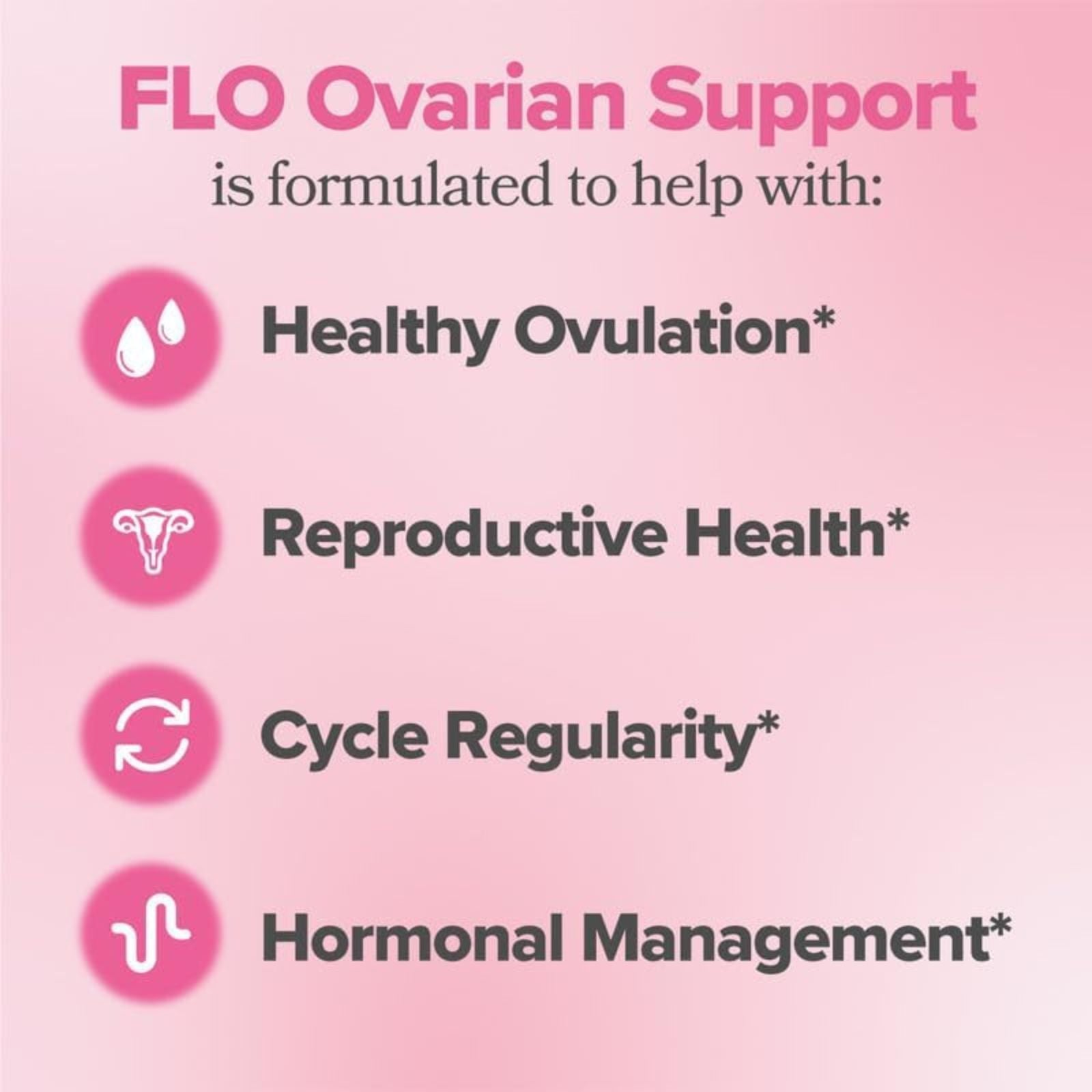 O Positiv FLO Ovarian Health Support 30 Servings Bundle of 4