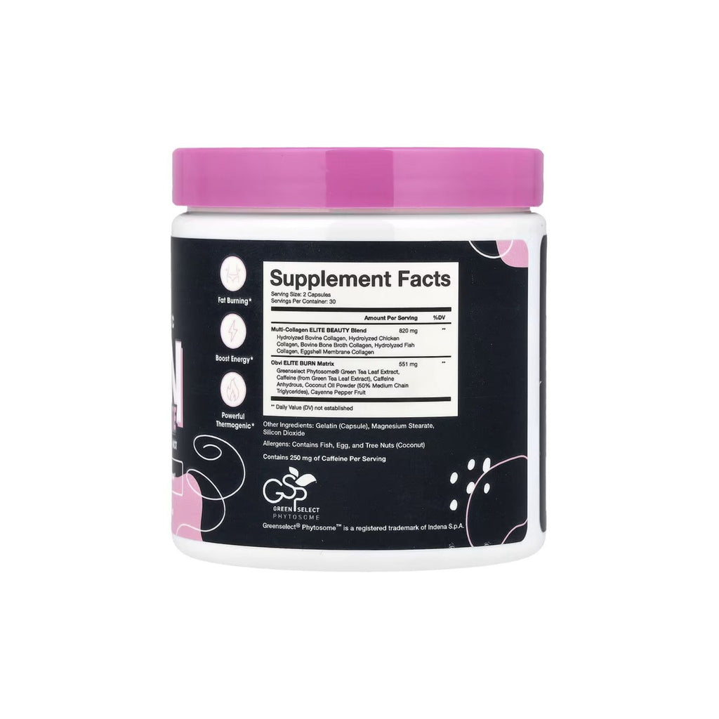 Obvi Collagenic Burn Elite 60 Capsules Bundle of 4