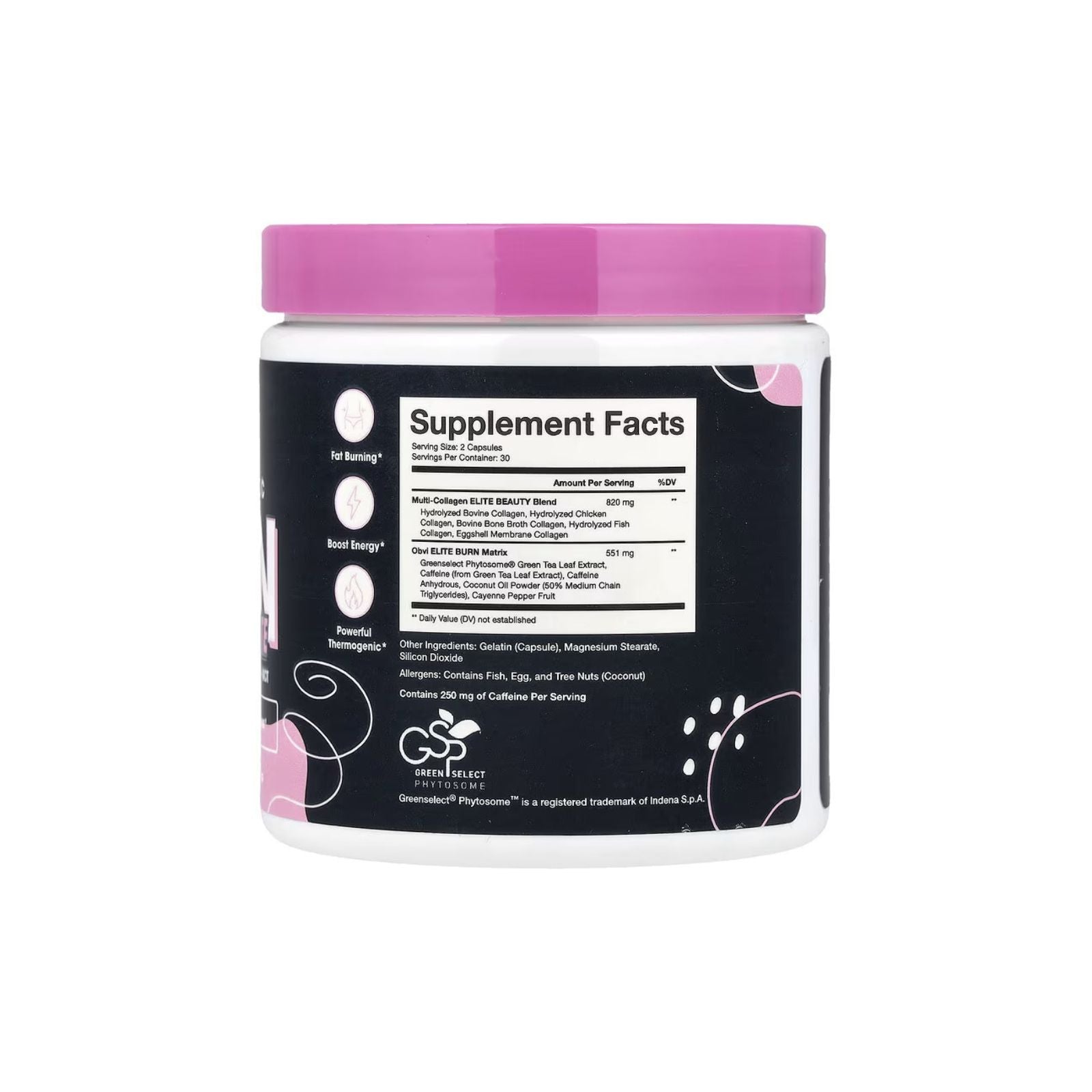 Obvi Collagenic Burn Elite 60 Capsules Bundle of 4