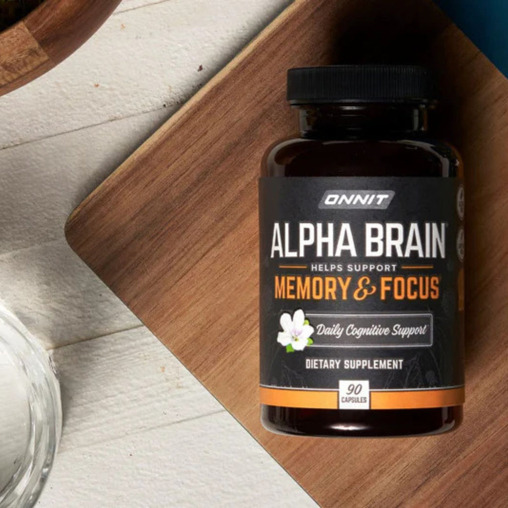 Onnit Alpha Brain Nootropic Memory & Focus Supplement Bundle of 4 – Cognitive Support Capsules for Mental Clarity & Concentration