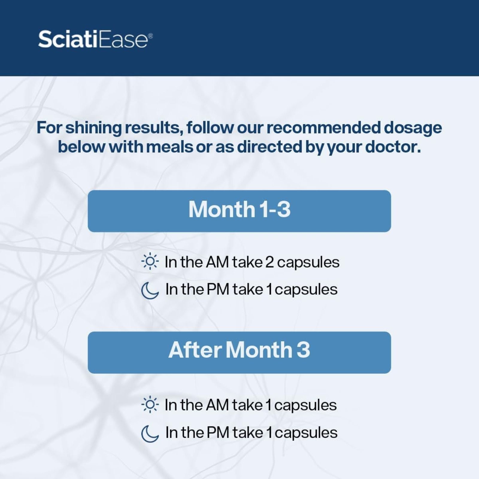 SciatiEase Sciatic Nerve Health Support 120 Capsules Bundle of 4