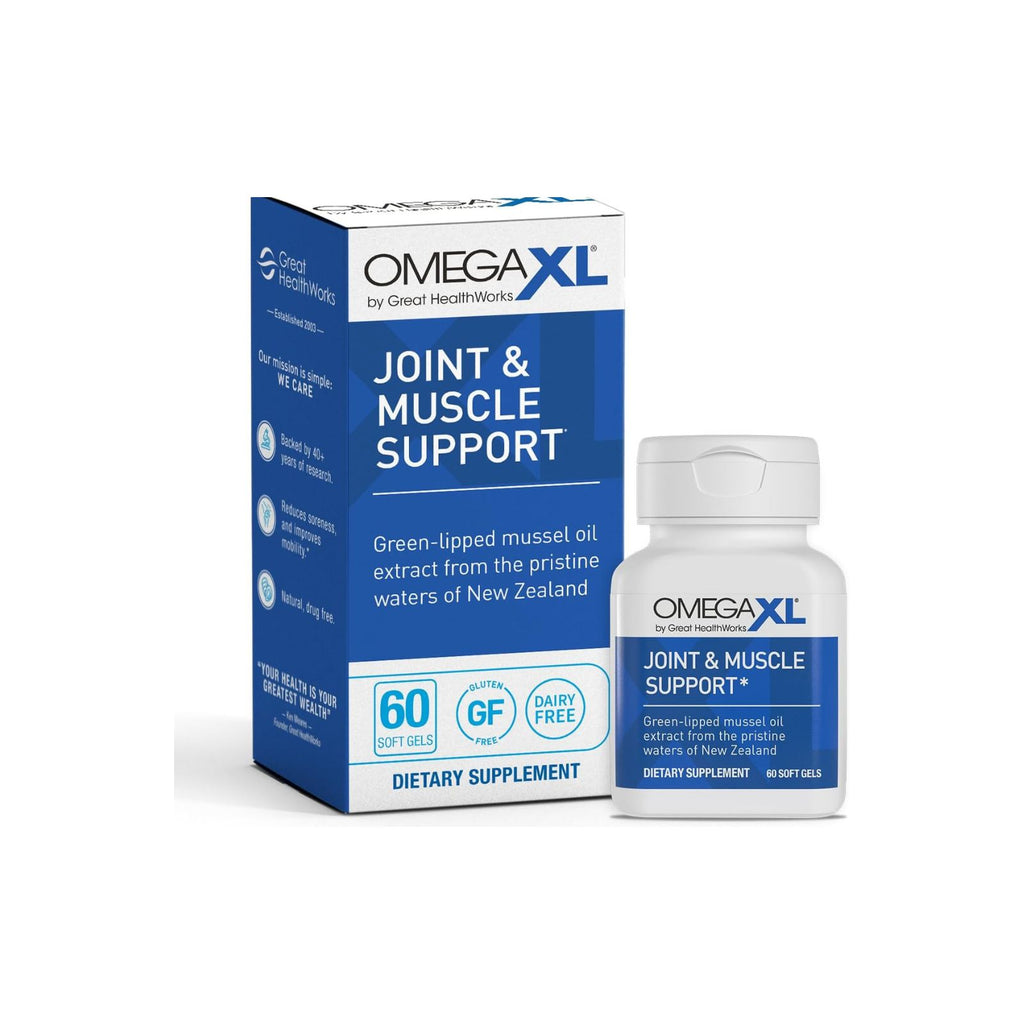 OmegaXL Joint Support Supplement Green Lipped Mussel Oil 60 Count Bundle of 4