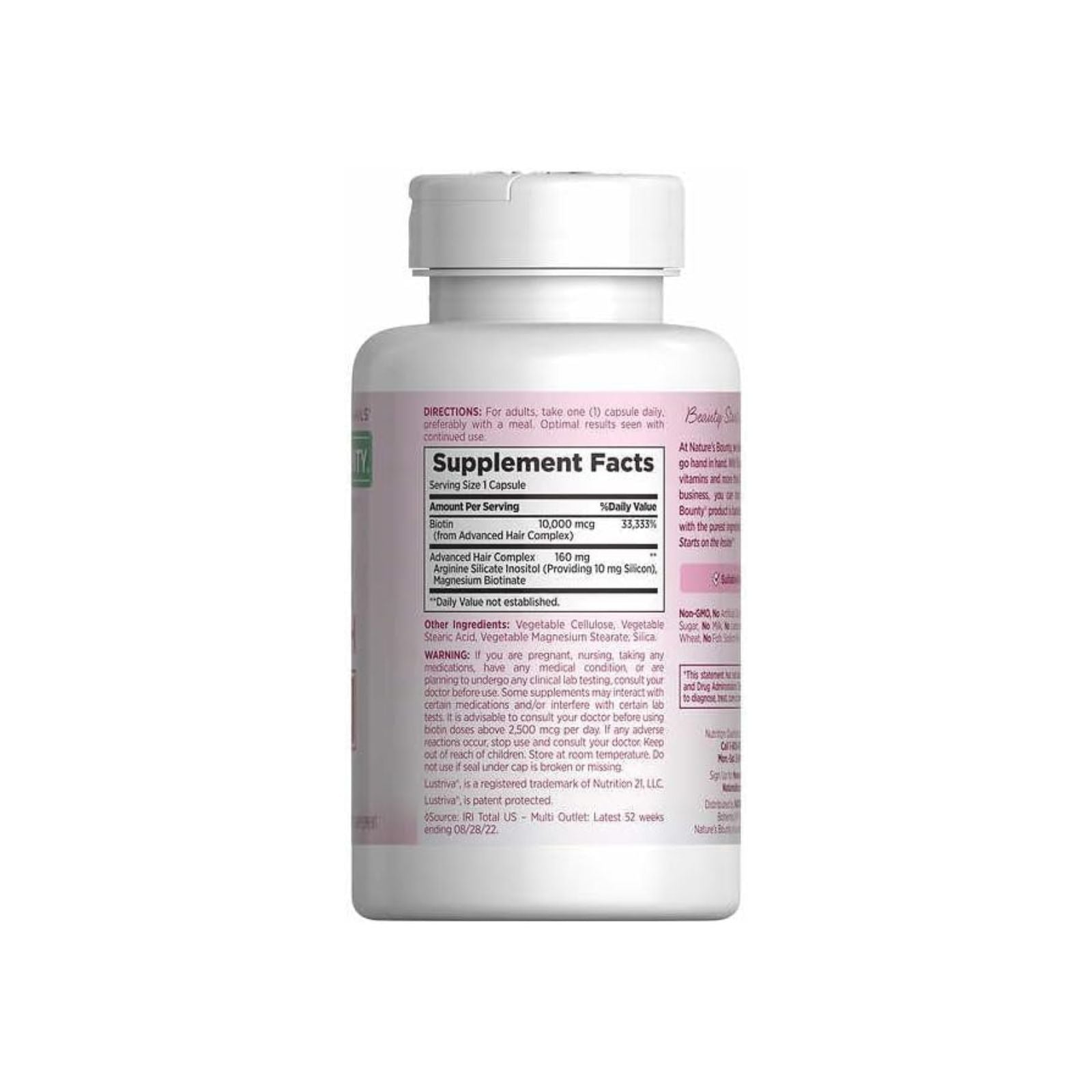 Nature’s Bounty Hair Growth Supplement with Biotin 90 Capsules Bundle of 4