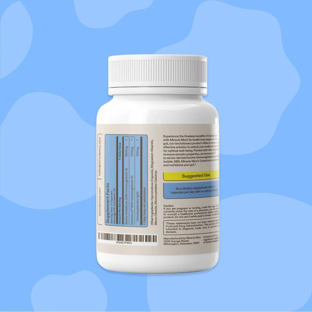 Miracle Moo Colostrum 90 Capsules Bundle of 4