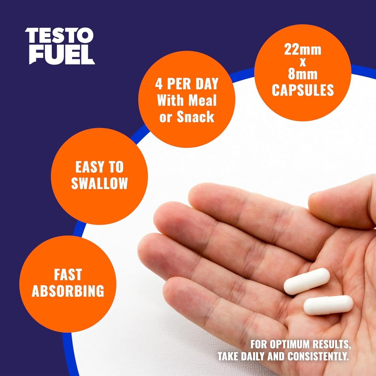 TestoFuel 120 T-Booster Pills Testosterone Support 120 Capsules Bundle of 4