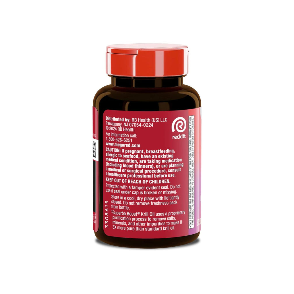 MegaRed Antarctic Krill Oil 750mg Omega 3 80 Softgels Bundle of 4