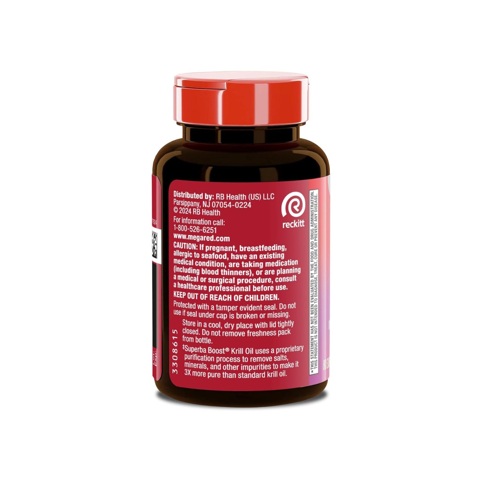 MegaRed Antarctic Krill Oil 750mg Omega 3 80 Softgels Bundle of 4