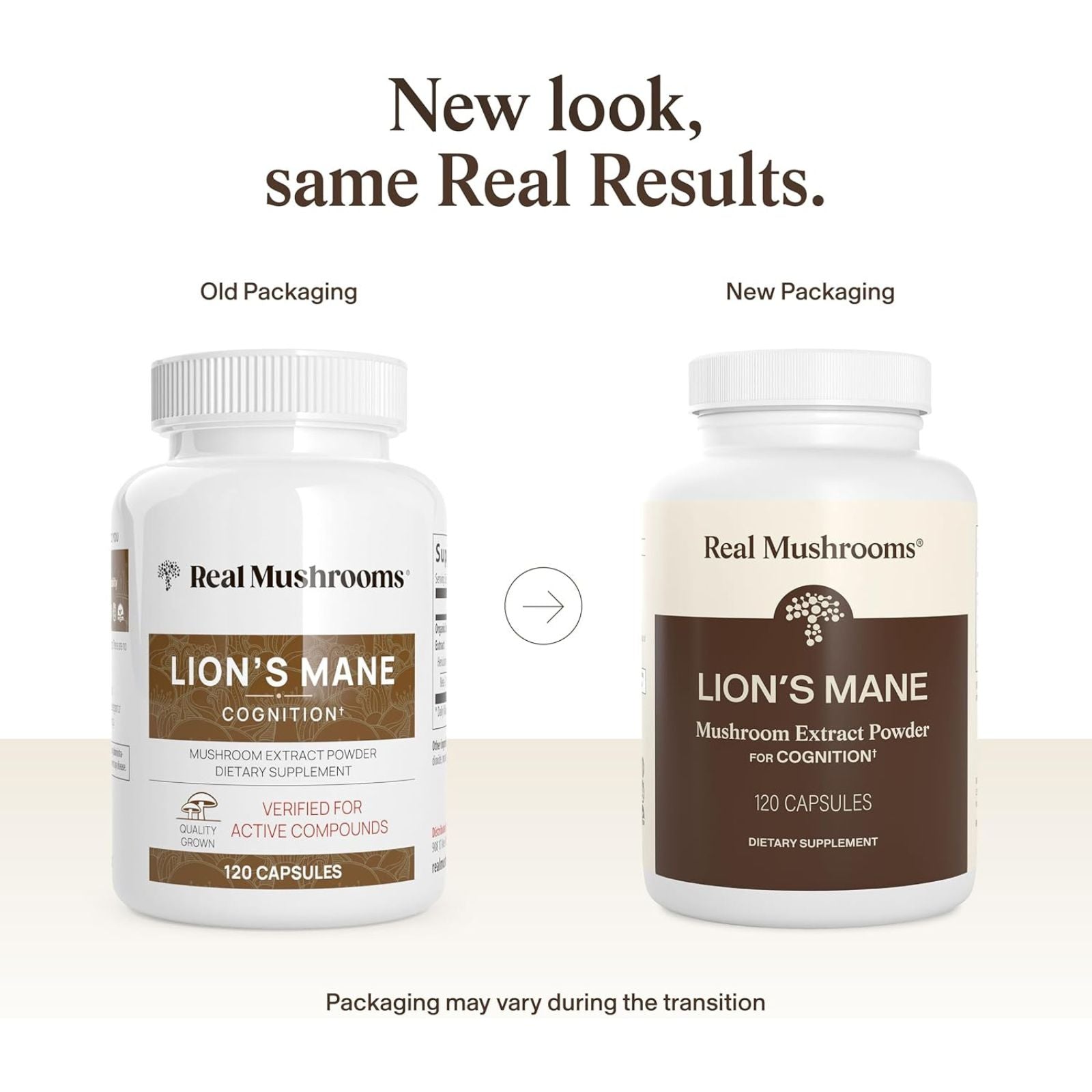 Real Mushrooms Lion’s Mane Mushroom Cognition Bundle of 4 – Organic Cognitive Focus & Memory Support Capsules – 120 Capsules Each