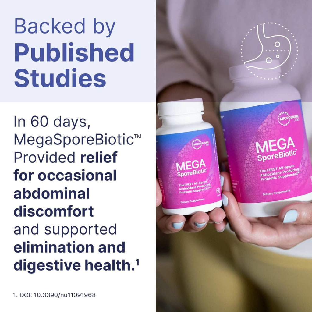 Microbiome Labs MegaSporeBiotic Probiotics for Women & Men 180 Capsules Bundle of 4