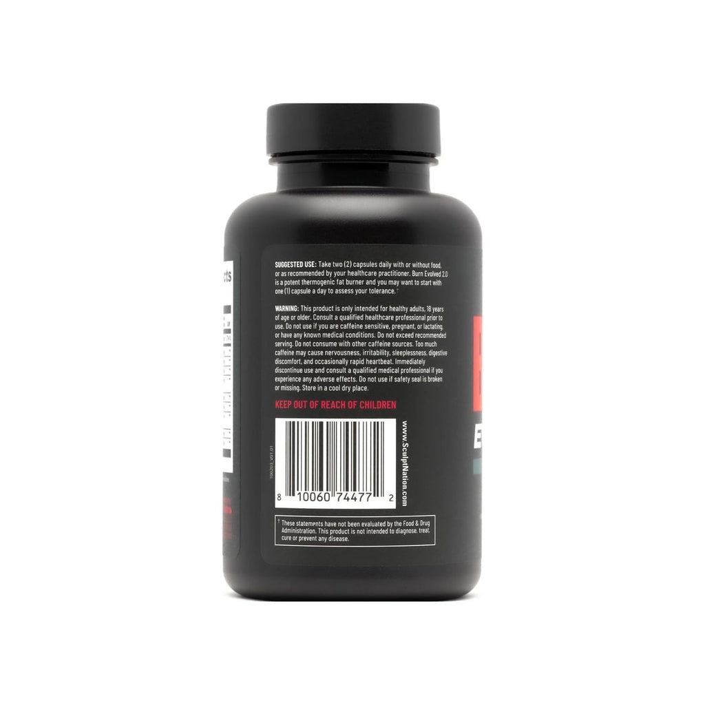 Sculpt Nation Burn Thermogenic Fat Burner 60 Veggie Pills Bundle of 4
