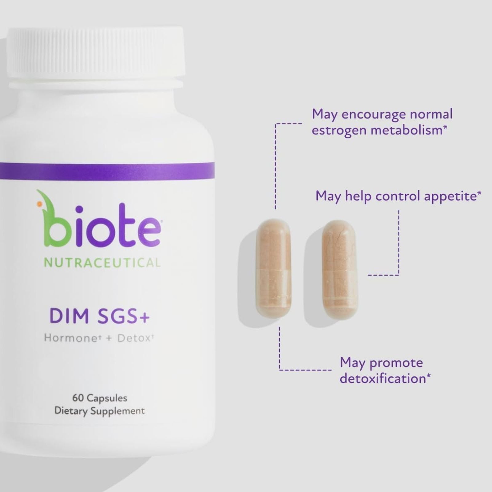 bioTE Nutraceuticals DIM SGS+ Hormone + Detox 60 Capsules Bundle of 4