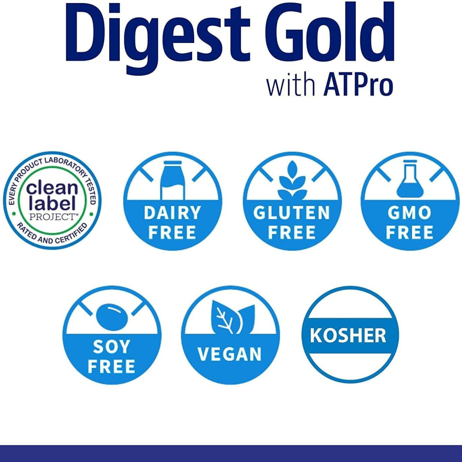 Enzymedica Digest Gold with ATPro Digestive Enzyme Blend 240 Vegan Capsules Bundle of 4