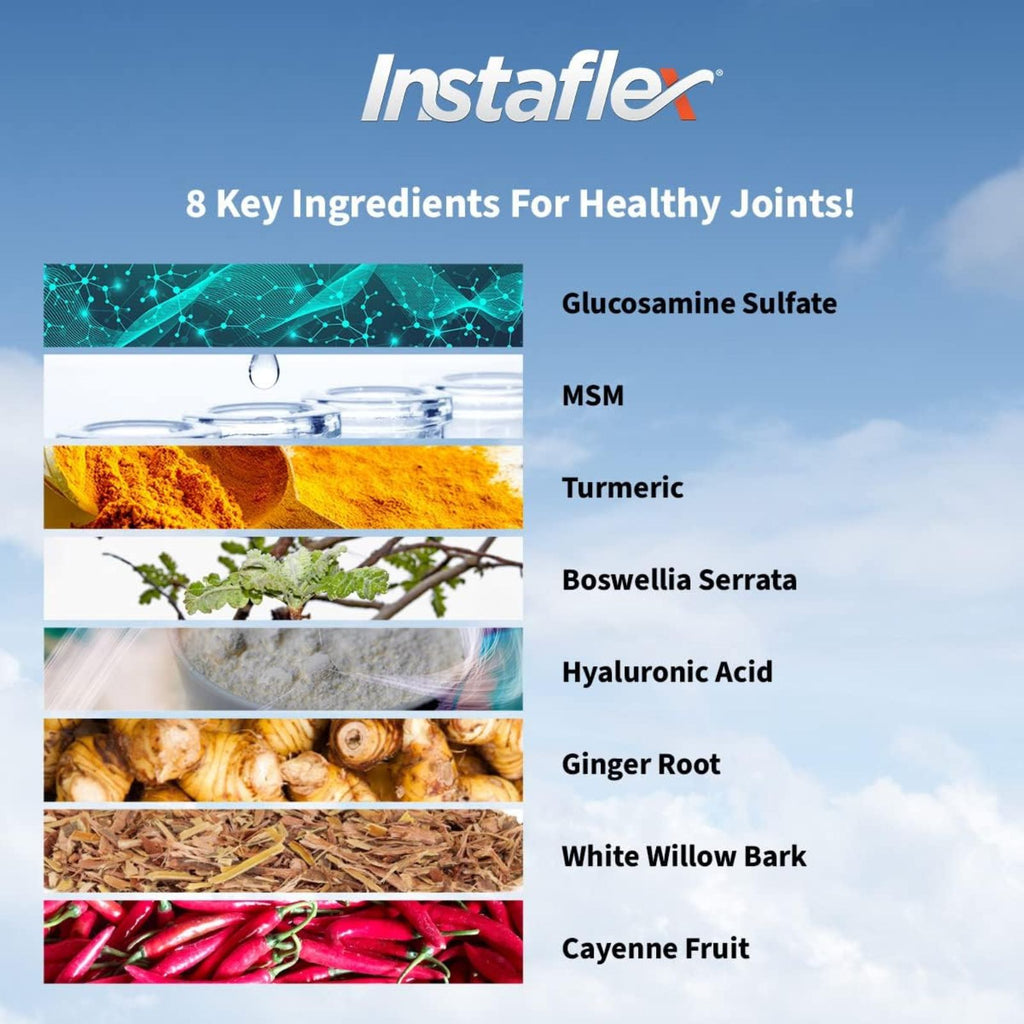 Instaflex Joint Support Glucosamine MSM Turmeric 90 Capsules Bundle of 4