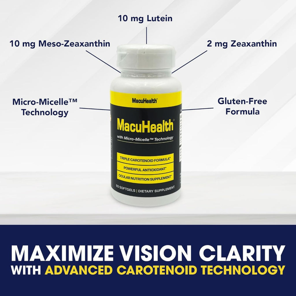 MacuHealth Triple Carotenoid Formula Eye Vitamins 90 Softgels Bundle of 4