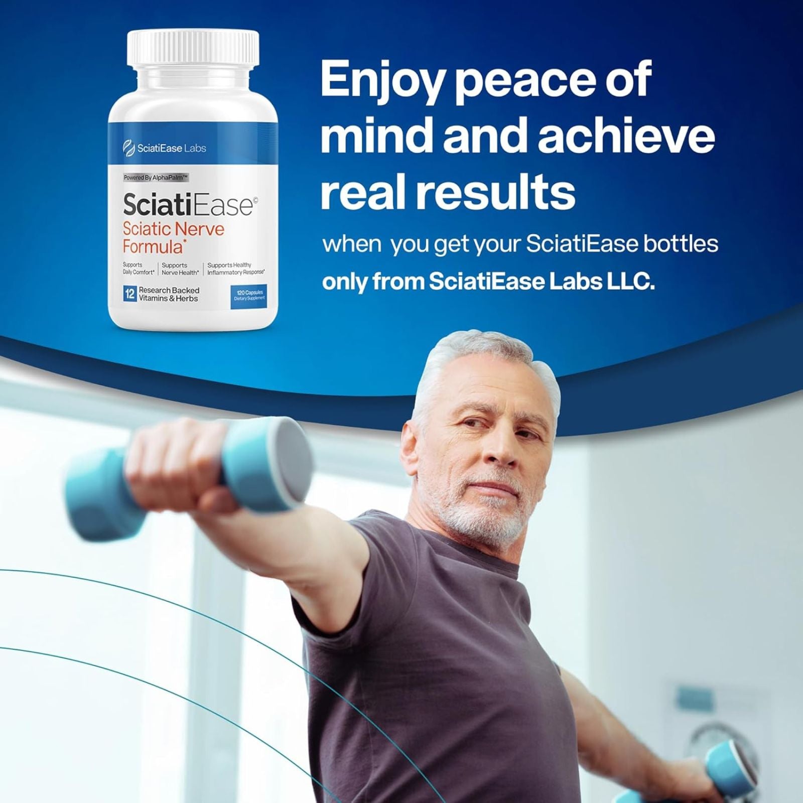 SciatiEase Sciatic Nerve Health Support 120 Capsules Bundle of 4