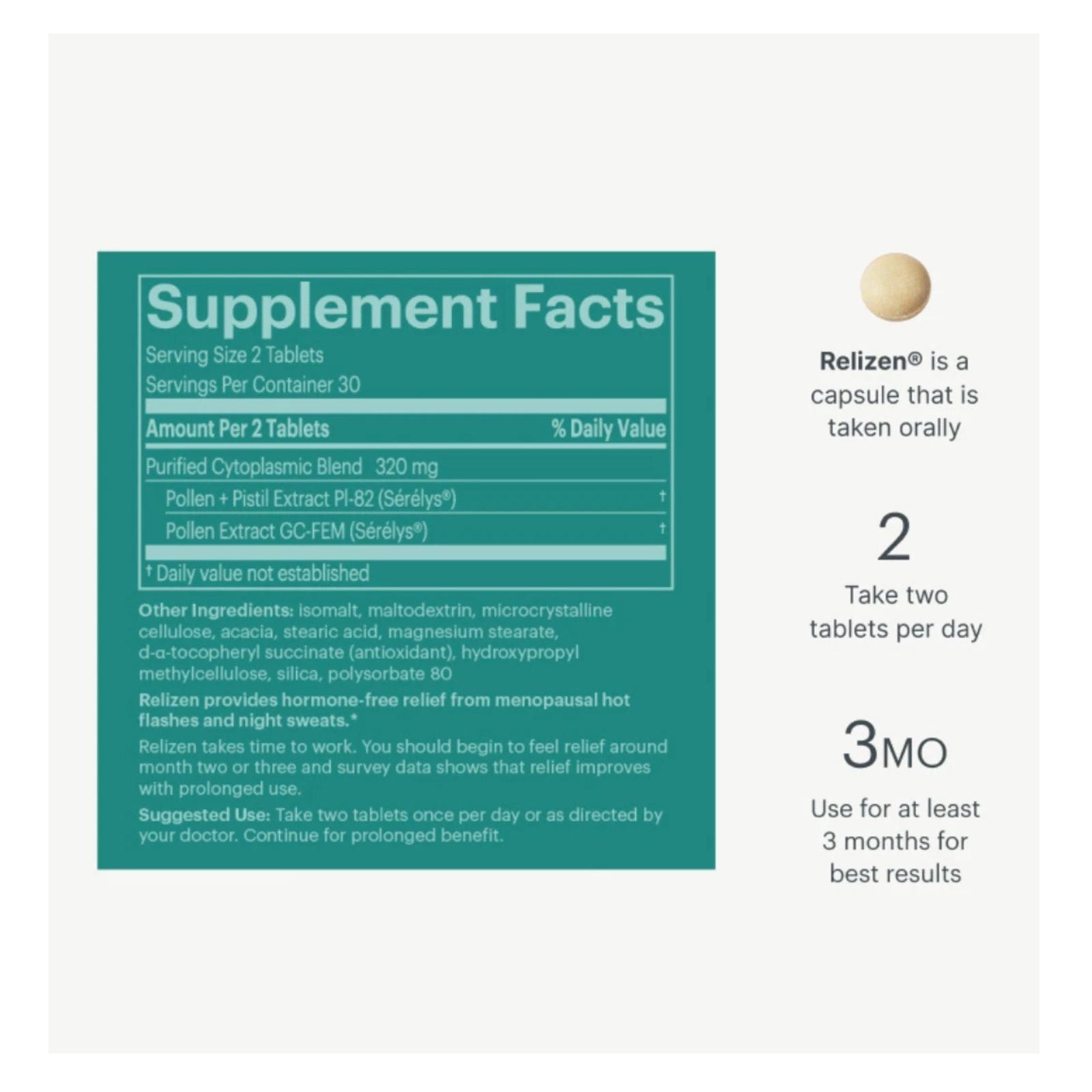 Relizen Bonafide Menopause Supplement 180 Tablets Bundle of 4