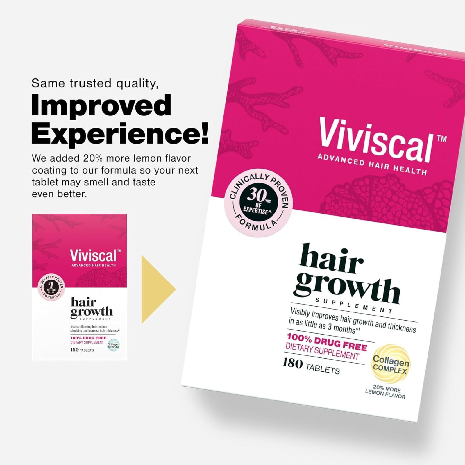 Viviscal Women Hair Growth Supplement 180 Tablets Bundle of 4