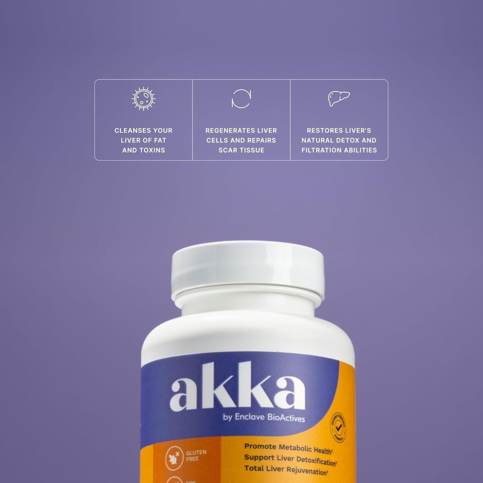AKKA Premium Liver Cleanse Detox & Repair Superbiotic 60 Capsules Bundle of 4