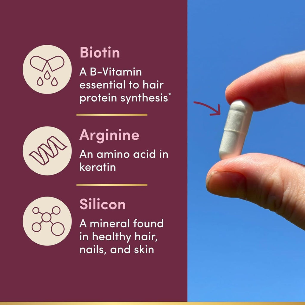 Nature’s Bounty Hair Growth Supplement with Biotin 30 Capsules Bundle of 4