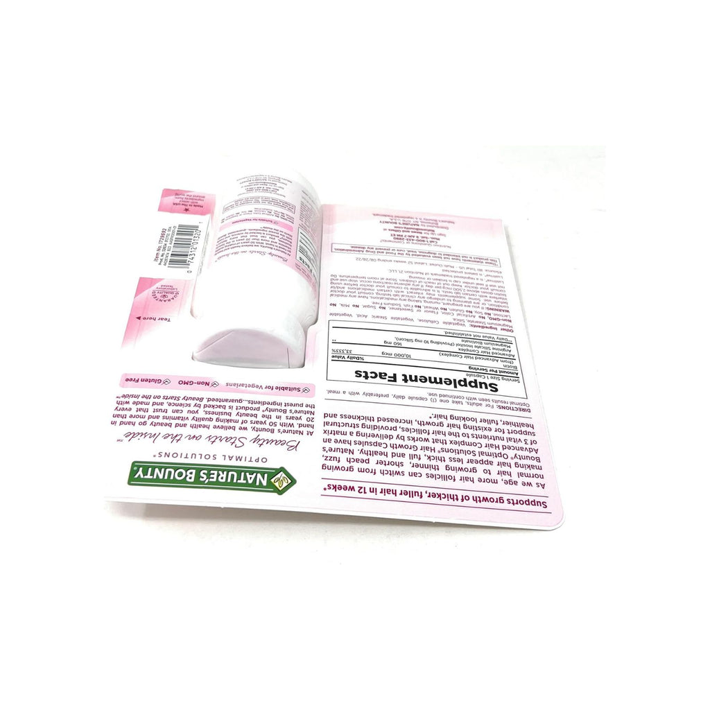 Nature’s Bounty Hair Growth Supplement with Biotin 90 Capsules Bundle of 4