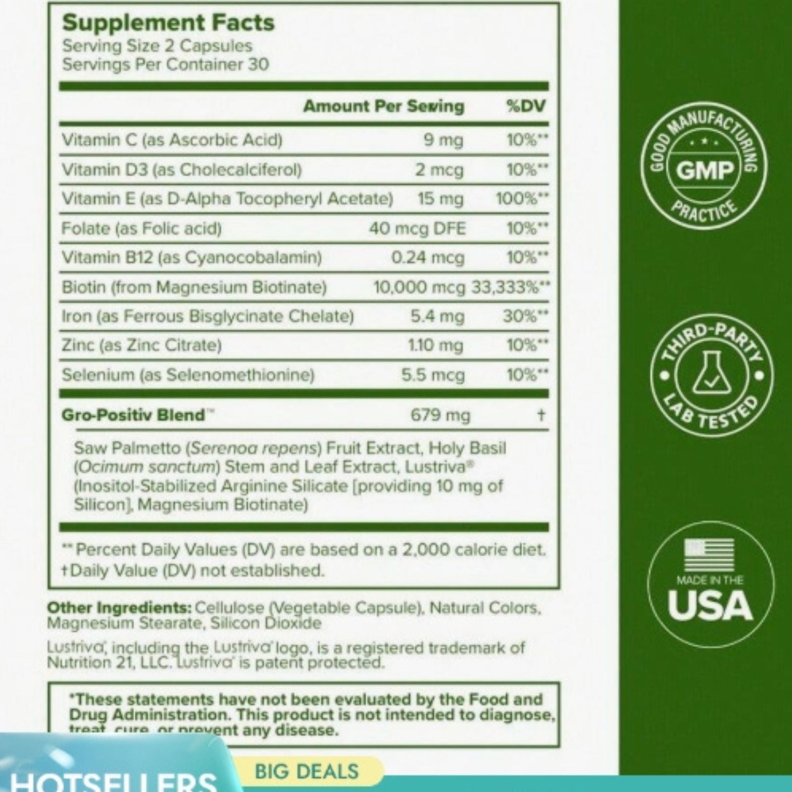 WILLO Hair Growth Support Capsules with Vitamins C D3 & E Bundle of 4