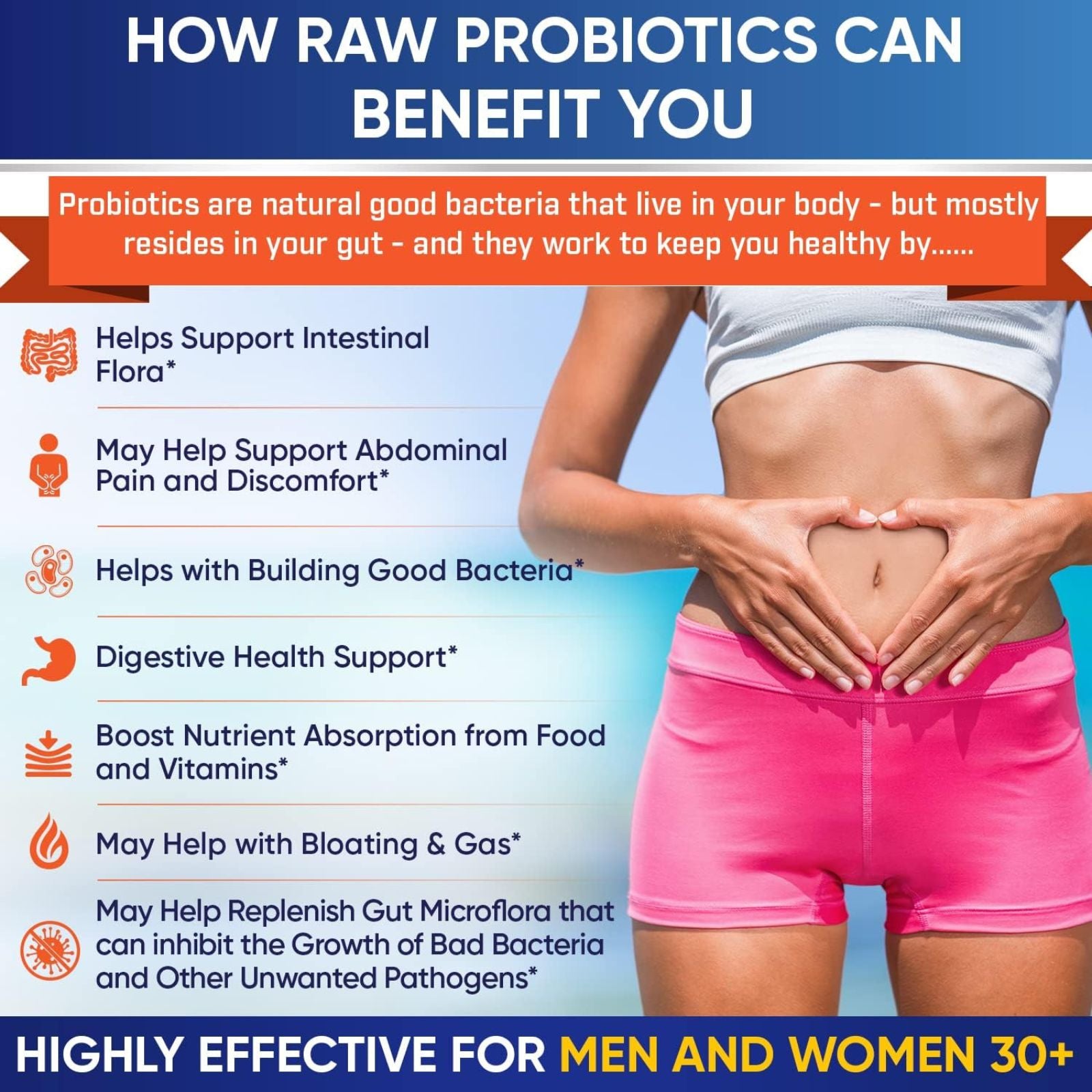 Organic Probiotics 100 Billion CFU with Prebiotics & Digestive Enzymes 30 Capsules Bundle of 4
