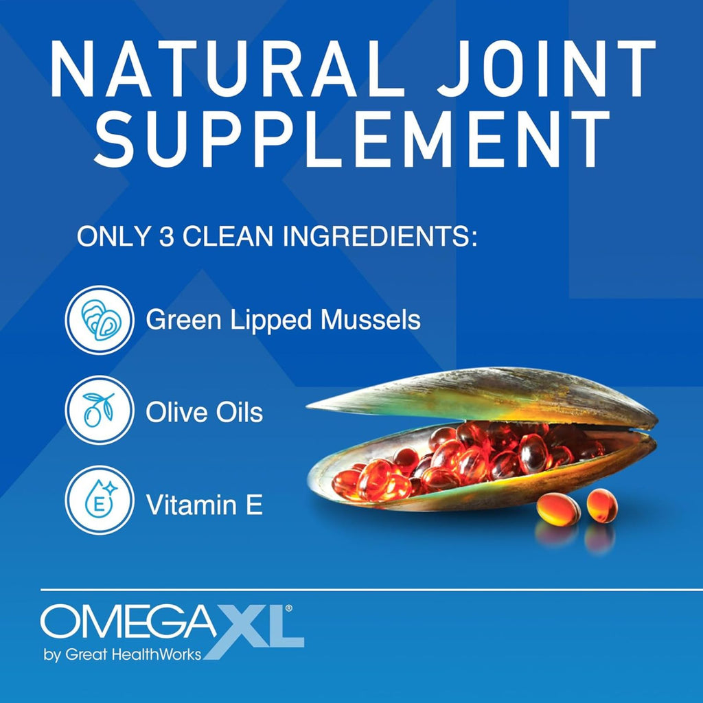 OmegaXL Joint Support Supplement Green Lipped Mussel Oil 300 Count Bundle of 4