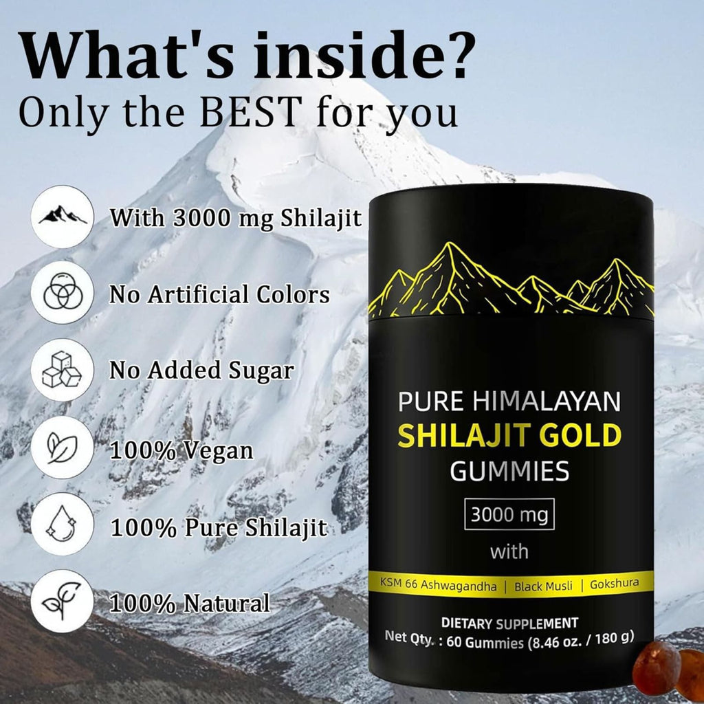 UltimaPeak Shilajit Gummies Alpha Gummies for Men 60 Gummies Bundle of 4