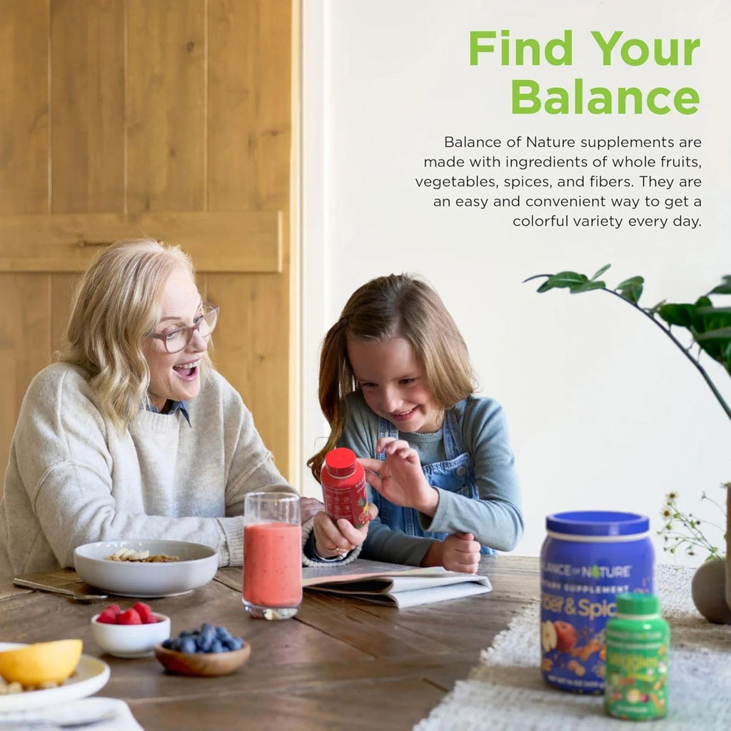 Balance of Nature Fruits & Veggies Supplements 180 Capsules Bundle of 4