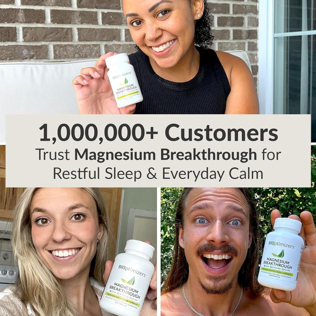 BIOptimizers Magnesium Breakthrough 4.0 60 Capsules Bundle of 4