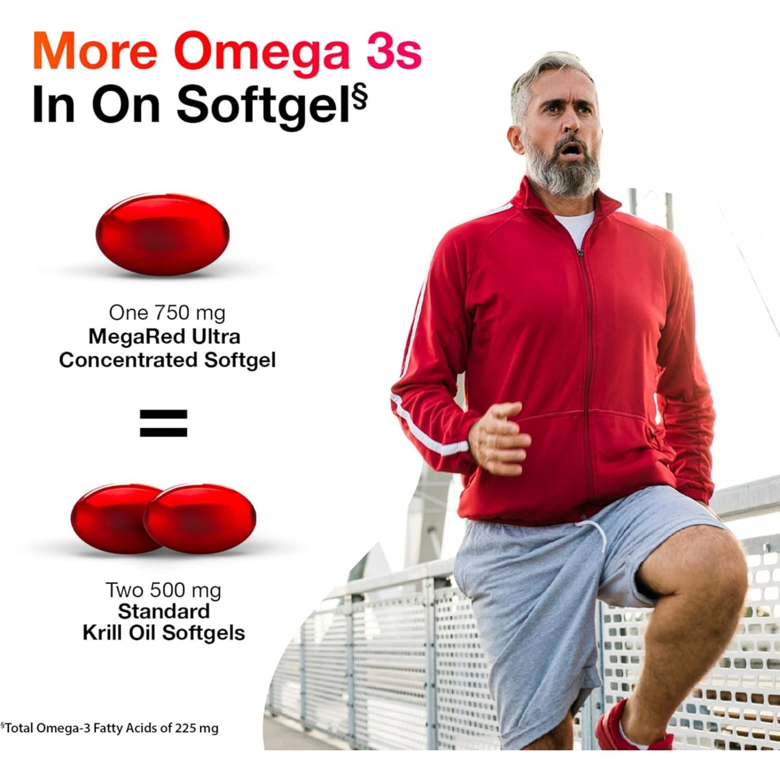 MegaRed Antarctic Krill Oil 750mg Omega 3 80 Softgels Bundle of 4