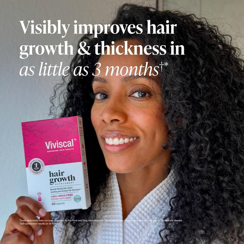 Viviscal Women’s Hair Growth Supplement 60 Tablets Bundle of 4