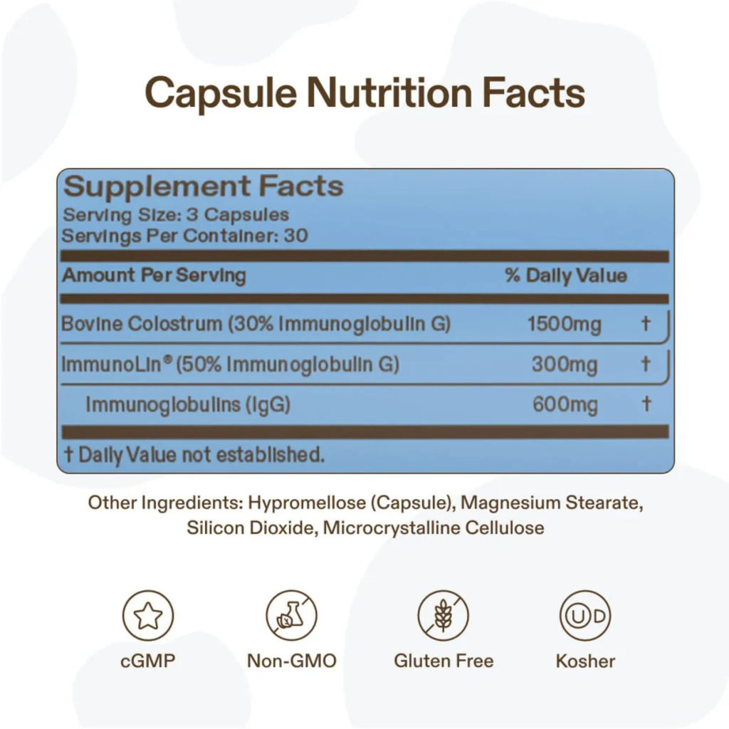 Miracle Moo Colostrum 90 Capsules Bundle of 4