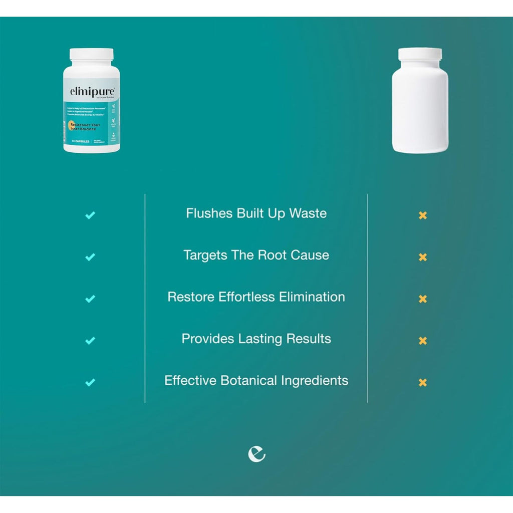Elimipure Gut Cleanse & Restore Natural Detox Cleanse Supplement Capsules Bundle of 4