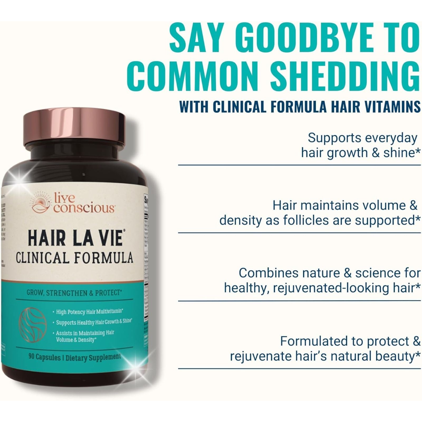 Hair La Vie Clinical Formula Hair Vitamins with Biotin Bundle of 4